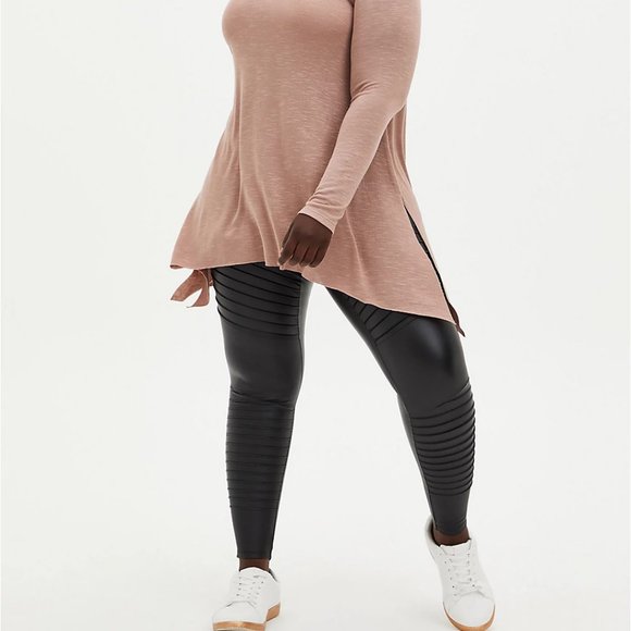 Torrid Platinum Legging - Faux Leather Moto - Picture 2 of 3
